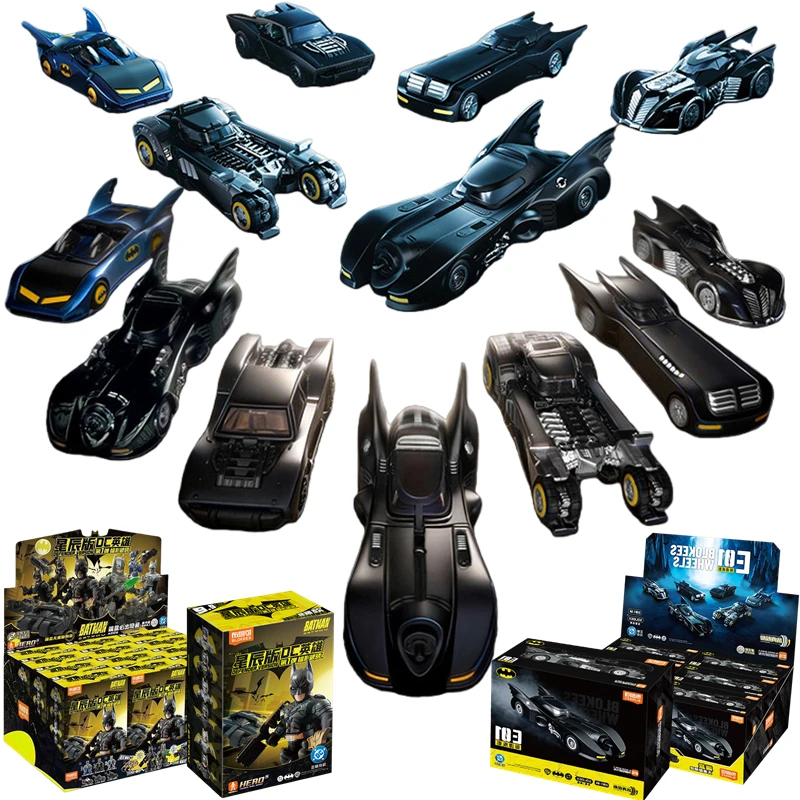 BLOKEES WHEELS Batman Batmobile Casey Putsch Carrinho de Brinquedo 1:64 DC Arkham Liga da Justiça O Cavaleiro das Trevas Boneco de Ação Brinquedo Modelo Presente