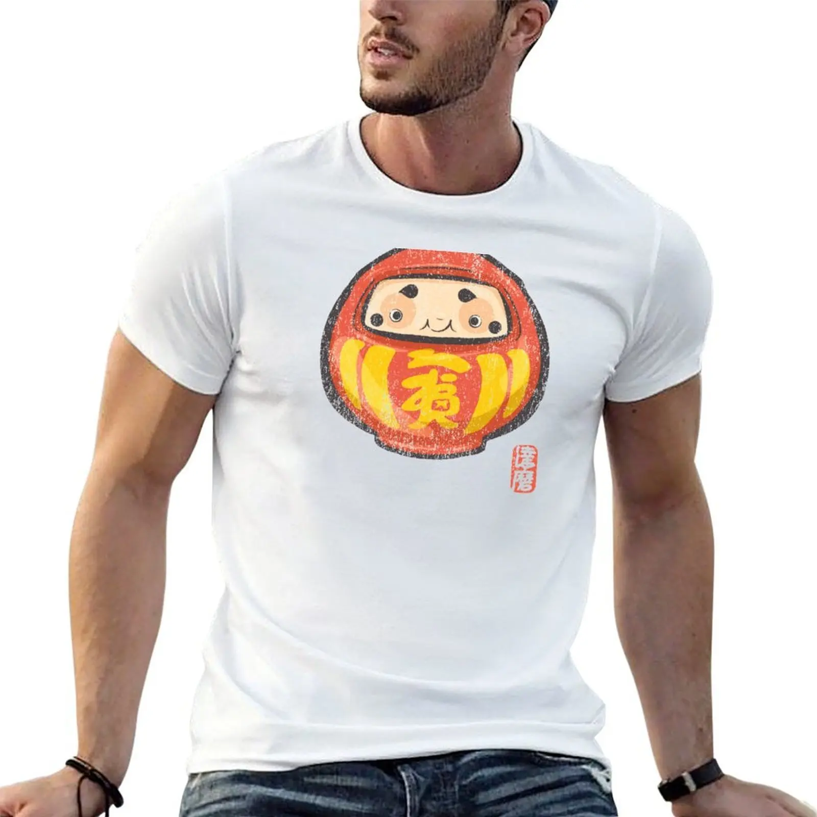 

Lucky T-Shirt Box] t Daruma high Toy [Специальные рубашки, качественные футболки из хлопка, хлопковые рубашки для мужчин