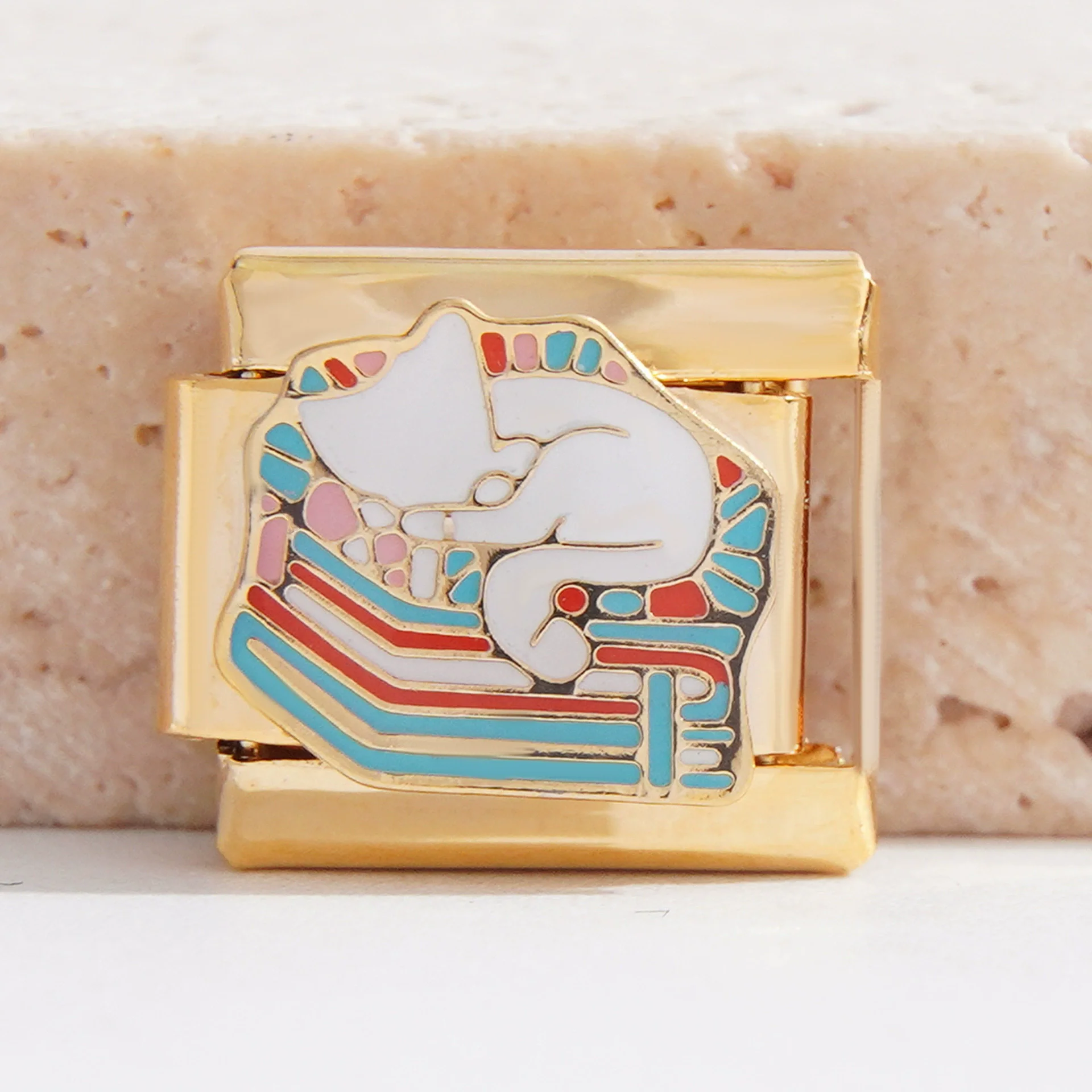 2025 ماجيك ستون كتاب سحر الروابط الإيطالية 9 مللي متر سوار الفولاذ المقاوم للصدأ للفتيات هدية عيد ميلاد DIY بها بنفسك المجوهرات بالجملة