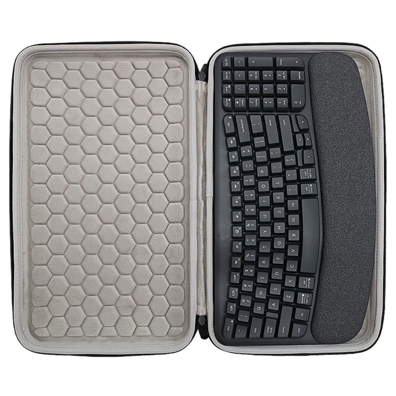 Wireless Keyboard Mouse Travel Case for Wireless Ergonomic Keyboard Storage Dustproof Waterproof Bag Replacement