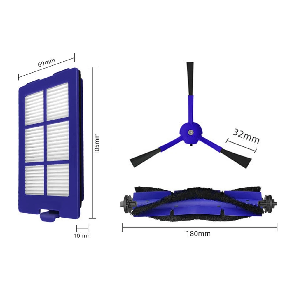 Spare Replacement Part Accessories Main Roller Side Brush HEPA Filter for Anker Eufy RoboVac X8 Series Hybrid Vacuum