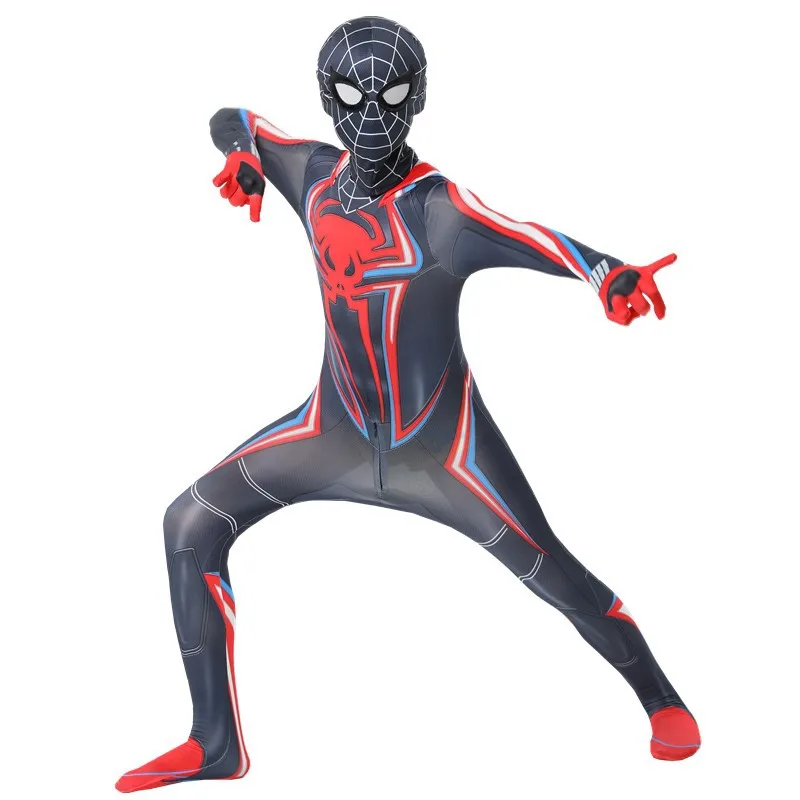 Spide Cosplay Costume Miles Morales 2099 Spider Man Cosplay Costume Zenti Bodysuit Jumpsuit Halloween Costume for Adult Kids