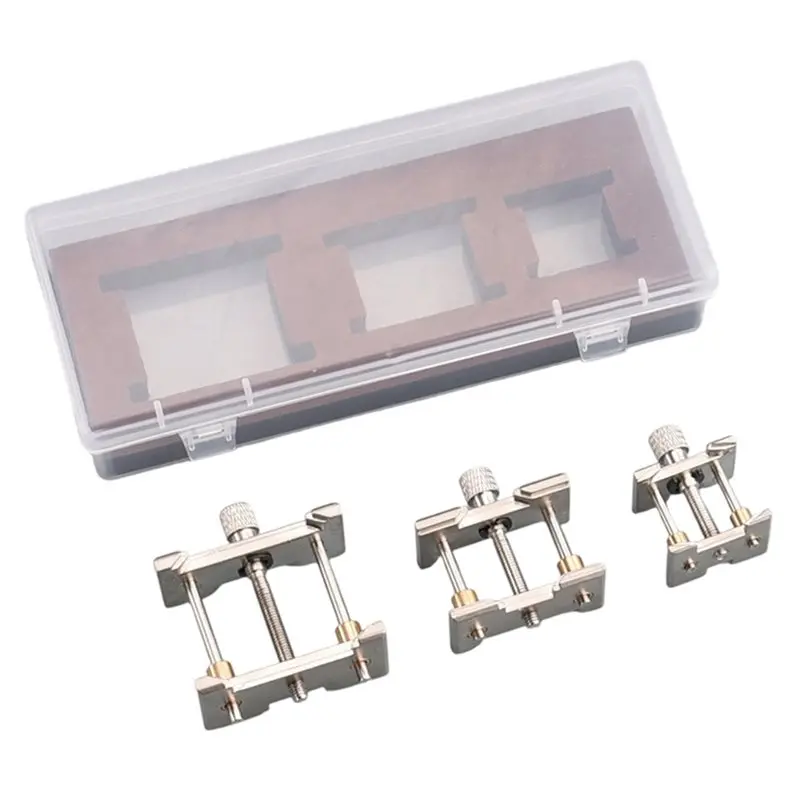 A95D-3 Sizes Adjustable Watch Movement Holder Watchmakers Repair Tool Large Medium And Small Movement Fixed Seat