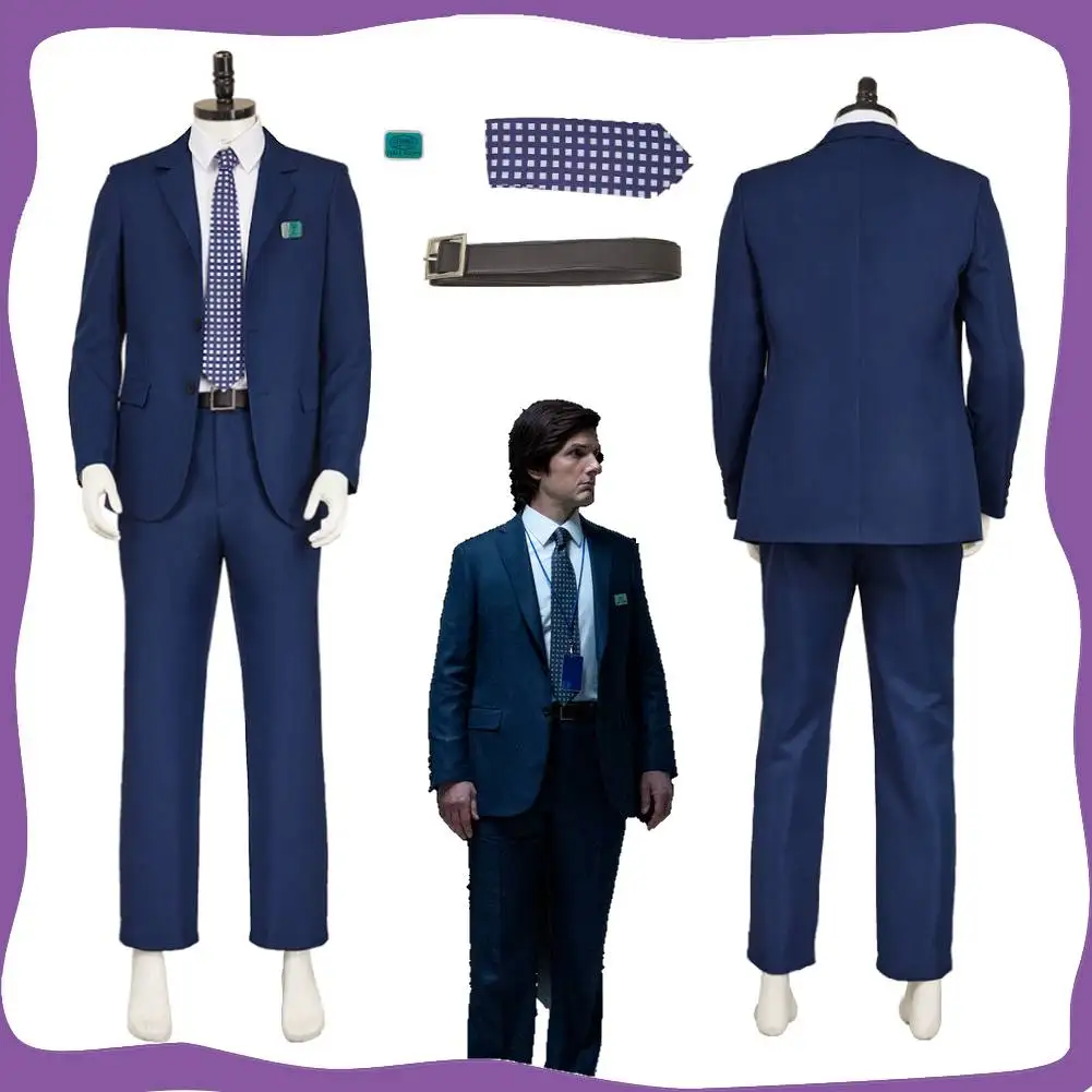 TV Severance Season 2 Mark Scout Cosplay Men Fantasy Blazer Suit Costume Outfits Disguise for Adult Male Halloween Carnival Suit