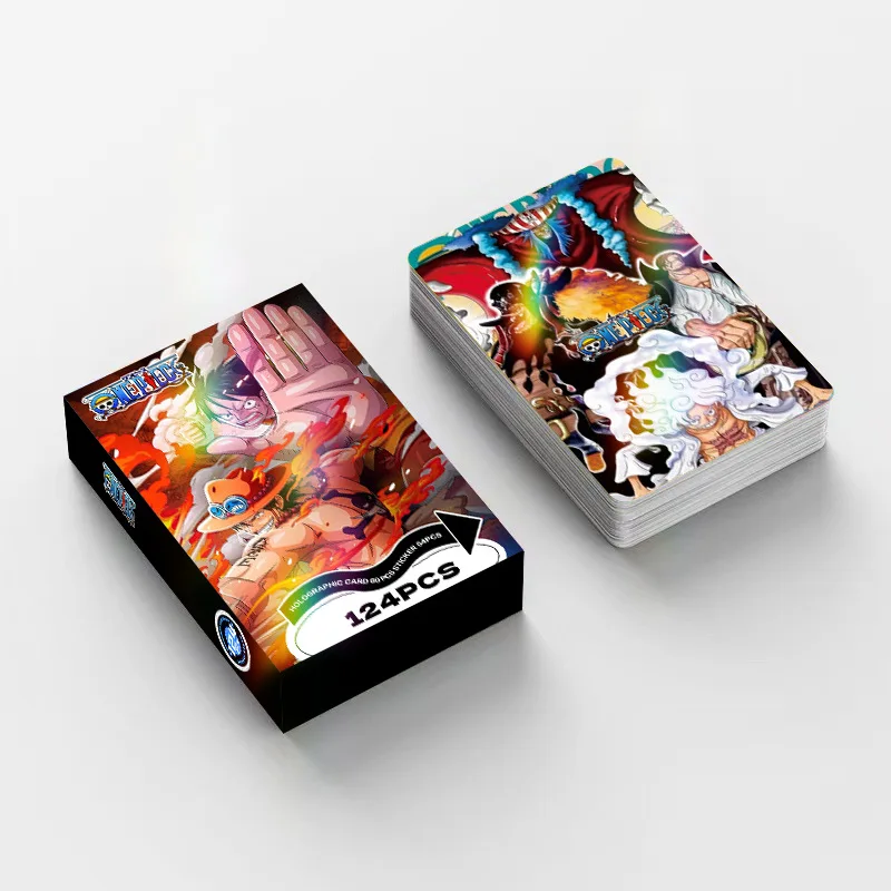 124 pièces/boîte une pièce Lomo cartes Luffy carte Photo Double face Zoro Nami imprimer Photo Collection cartes postales Collection jouets cadeaux