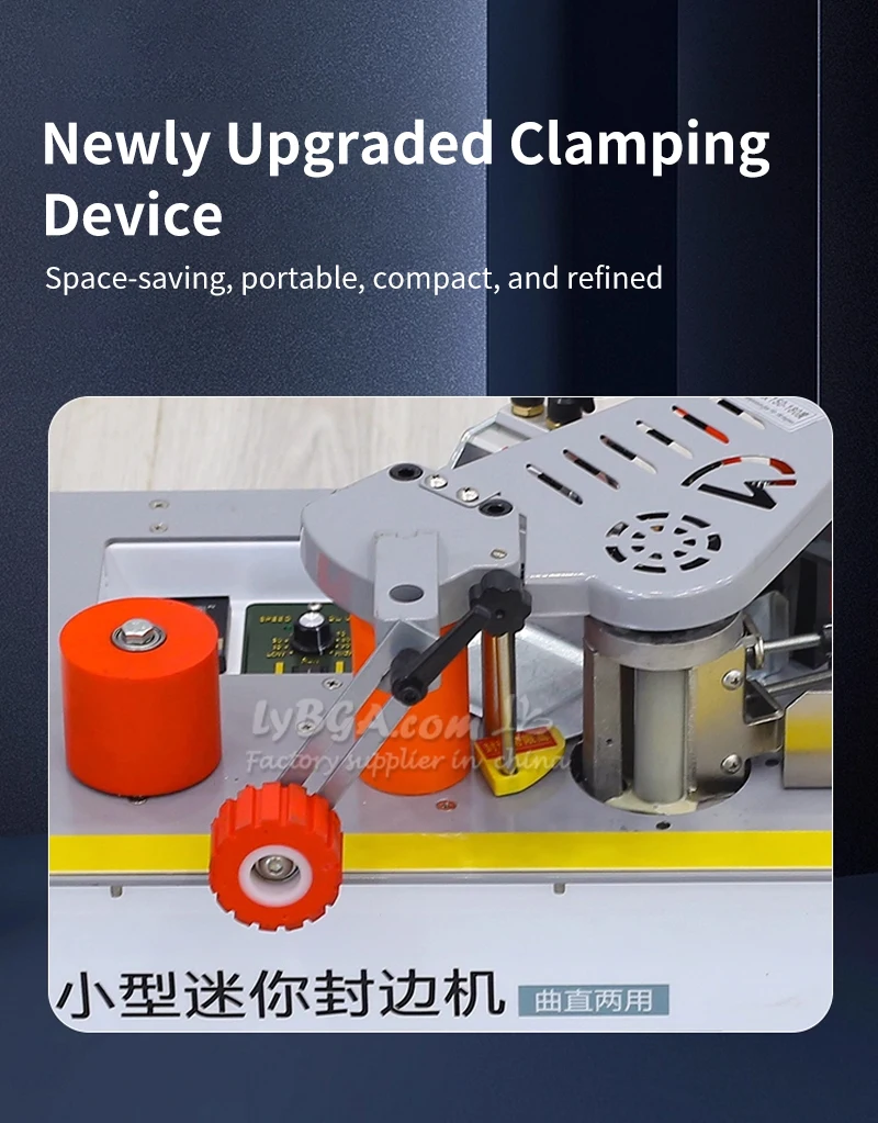 LY 1200W MINI Saw Bench Edge Banding Machine Smart Banders Temperature Control Curved/Straight Dual-Use Woodworking Improvement