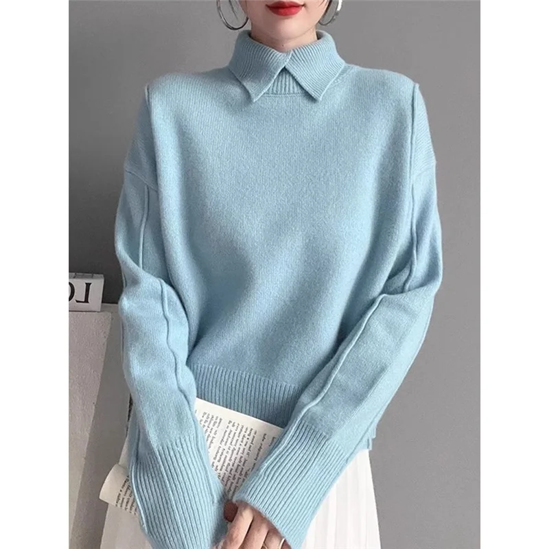 

Comfortable Soft Knitted Sweater Casual Color Overhead Base Layer Autumn Faion Women's Premium Quali Knitwear