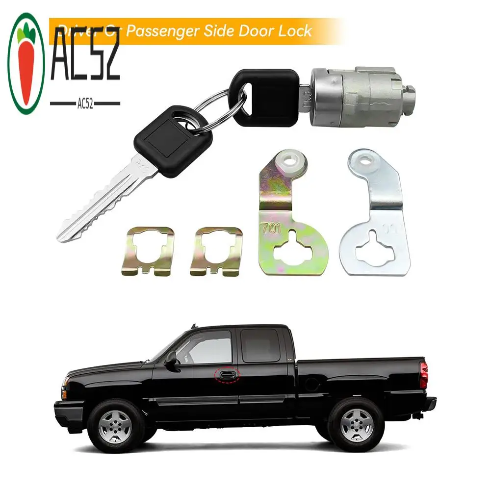 AC52-Car Door Lock Cylinder With Key 15298924 For Cadillac Escalade/ Silverado Suburban Tahoe