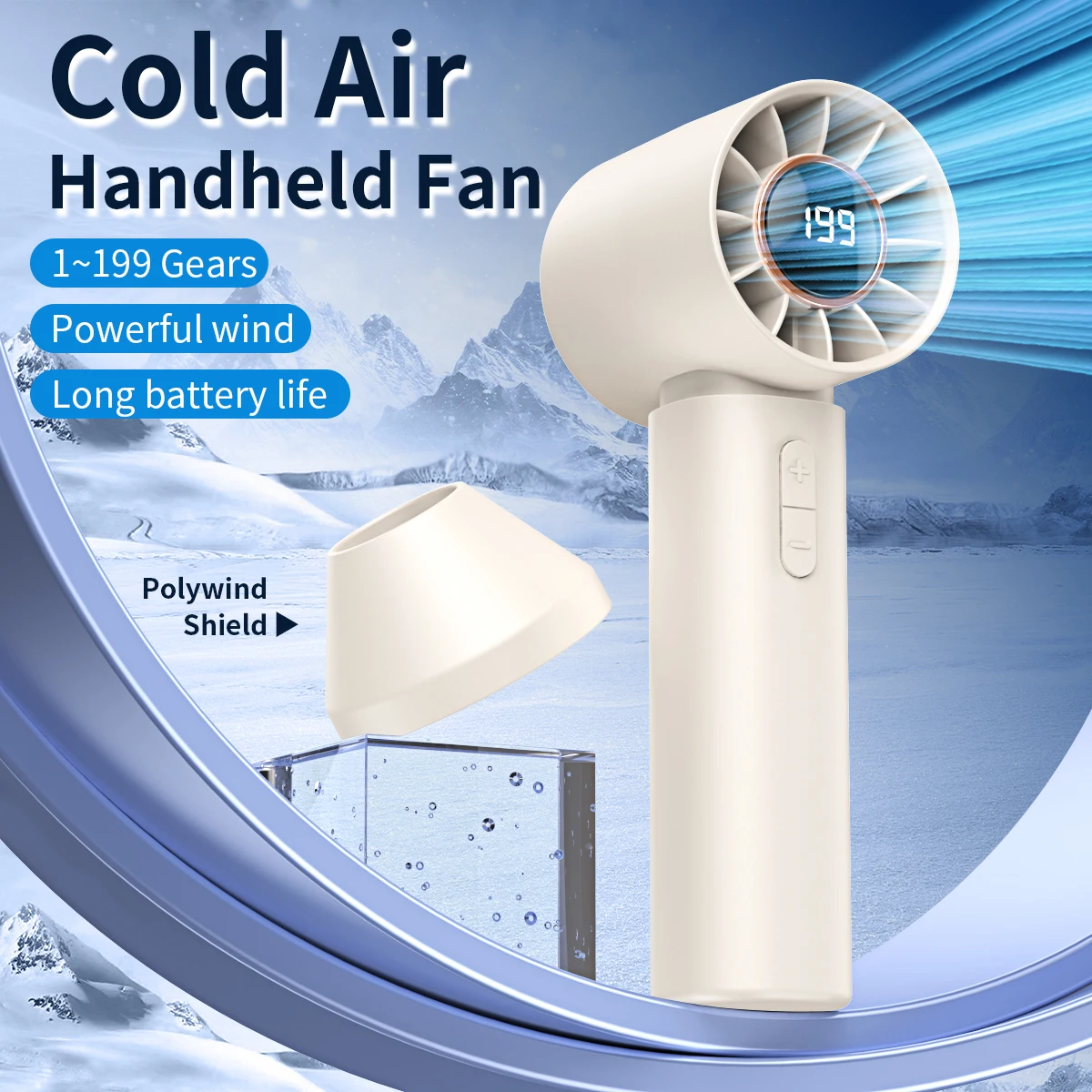 T12 مروحة كهربائية شاشة ديجيتال التوربينات الخالية من الشفرة عالية السرعة المحمولة مروحة صغيرة USB شحن مروحة صغيرة محمولة صغيرة