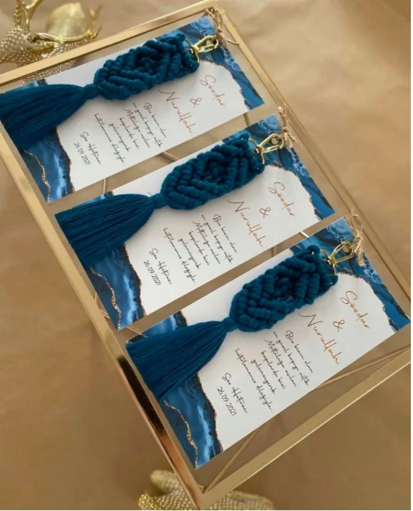 Macrame Keychain 50 PCs Promise Engagement Wedding for your special hediyelik