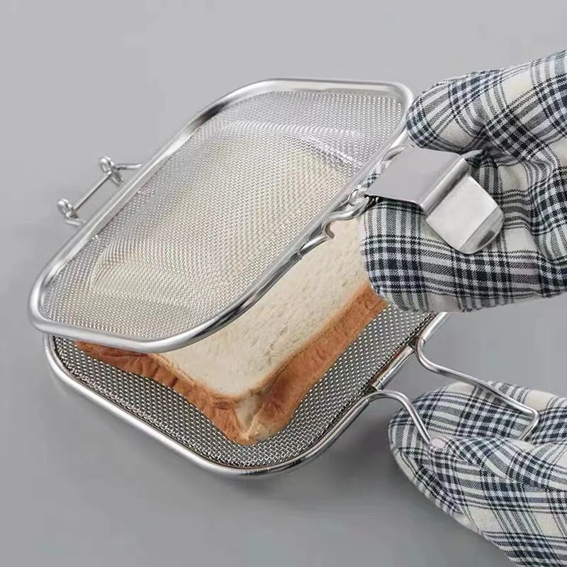 

Stainless Steel Sandwich Maker Baking Mold Bread toaster Breakfast Machine Bread Cake Tool