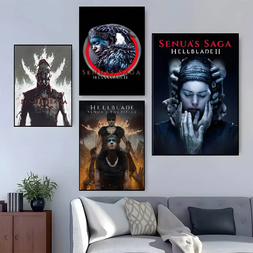 Senua's Saga H-Hellblade l Poster HD home decor sticky wall waterproof home living room bar aesthetic decor