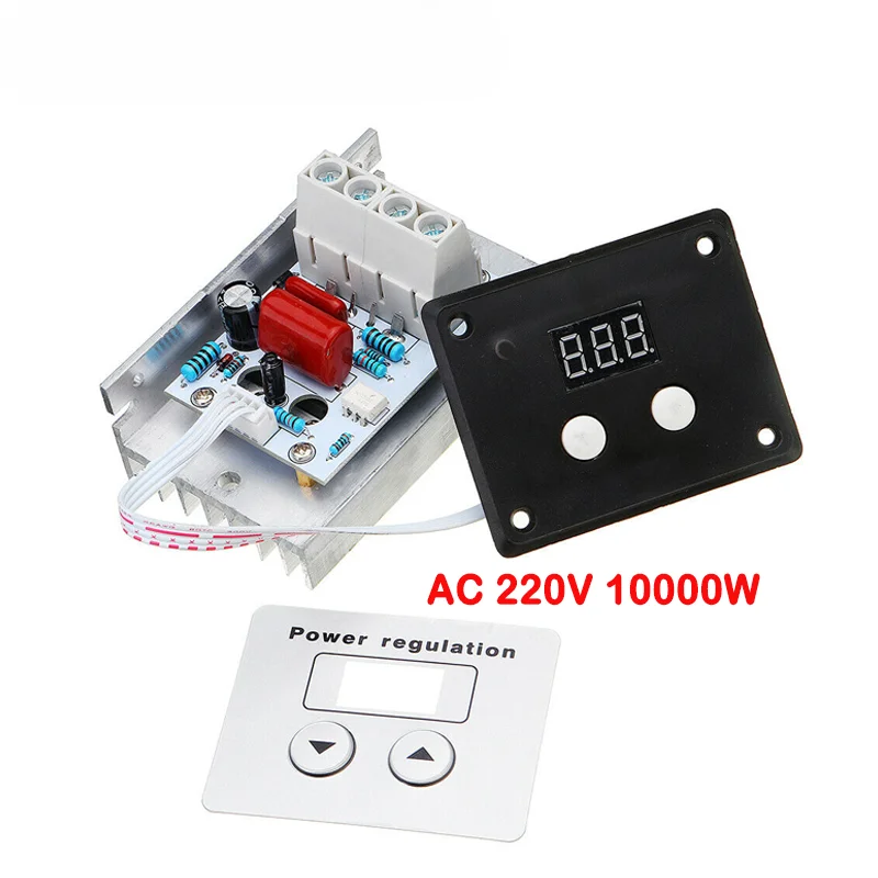 SCR Bộ Điều Chỉnh Điện Áp AC 220V,4000/5000/10000W, Đèn LED Bộ Thay Đổi, tốc Độ Động Cơ Ổn, Bình Giữ Nhiệt Dimer