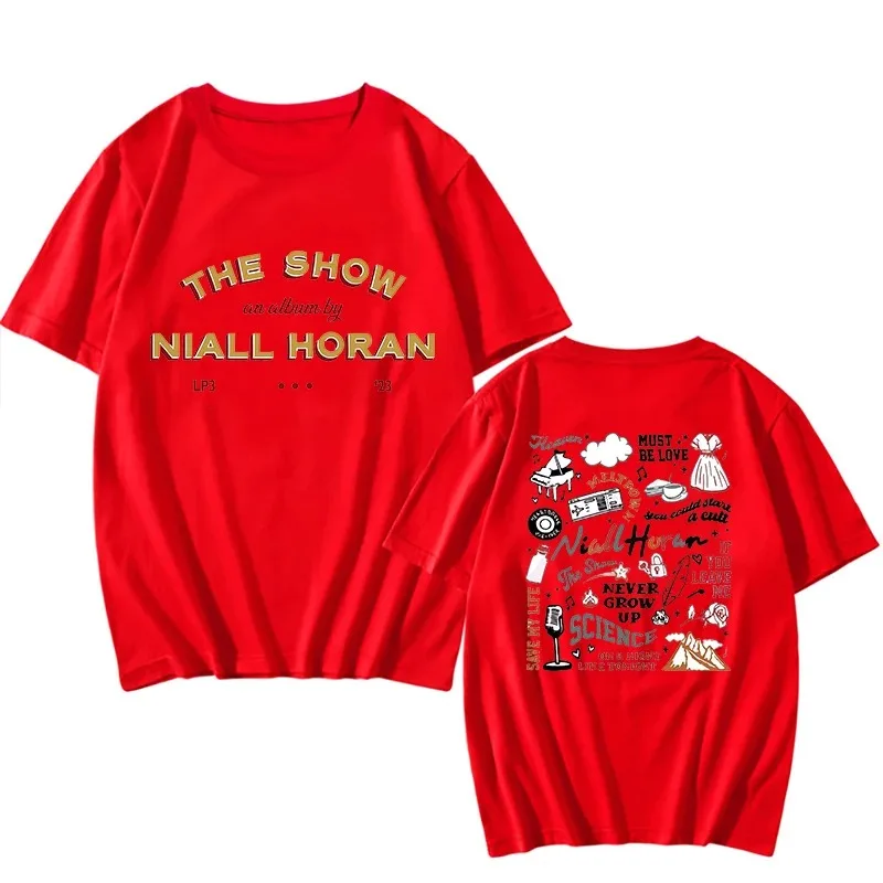 Niall Horan Merch THE SHOW LIVE ON Tour NIALL HORAN 2024 T-shirt Ladies Universal Street Cotton T-shirt Top Short Sleeve Clothes