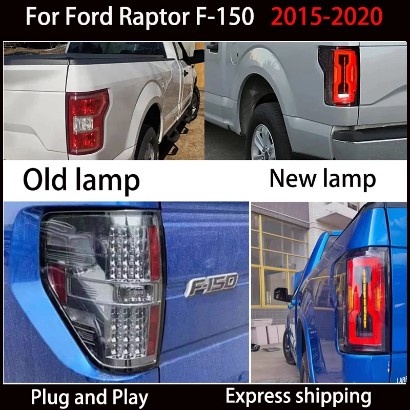 For Ford Raptor F150 2015-2020 Lumen blackened LED taillight Assembly Reverse light turn signal auto parts