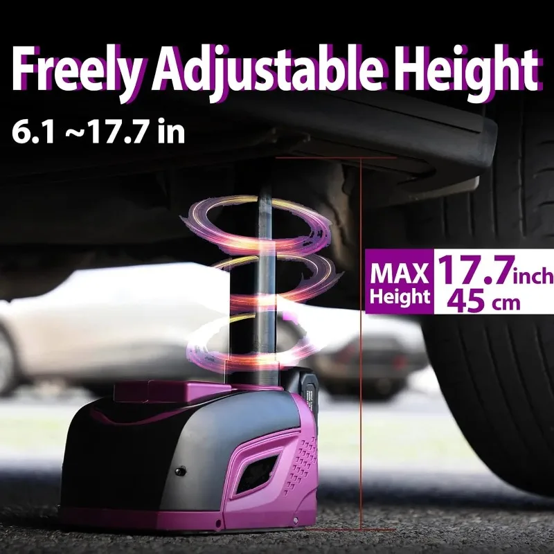 Heavy-duty Retractable 12V Electric Car Hydraulic Jack with Electric Impact Wrench 5 Ton Tire Change Kit for SUV Cars