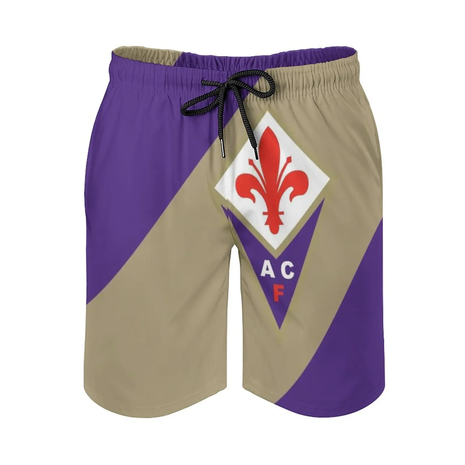 Men's Beach Shorts Swim Trunks With Pockets Mesh Lining Surfing Football Soccer Italy Italia Acf Serie A Calcio Ufea Firenze La