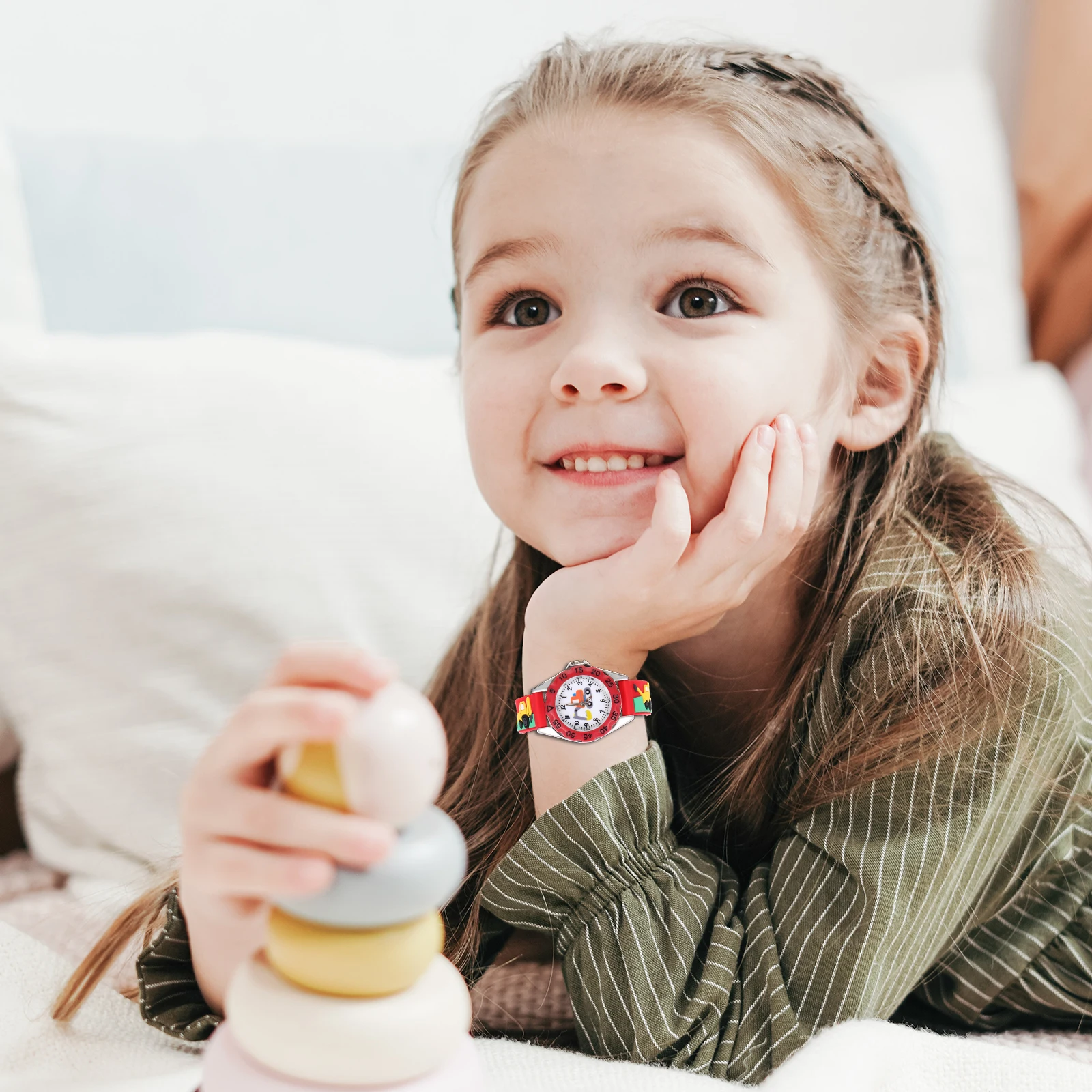Orologio digitale al quarzo per bambini, durevole, in silicone, modello di cartone animato, orologio da polso per bambini, accessorio per studenti, leggero e adatto ai bambini