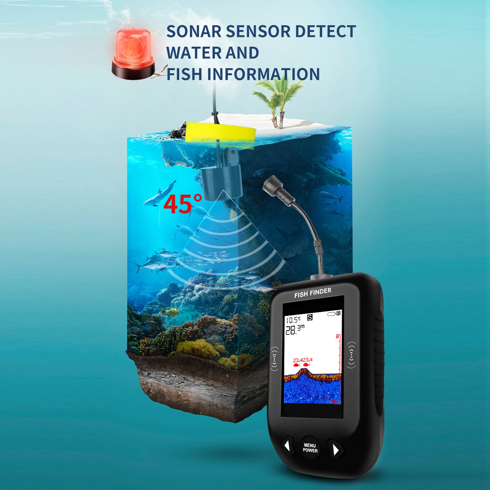 Sonar Bulucu El Tipi Balık Bul - Fishing Boat Depth Finder incelemesi ve fiyatı