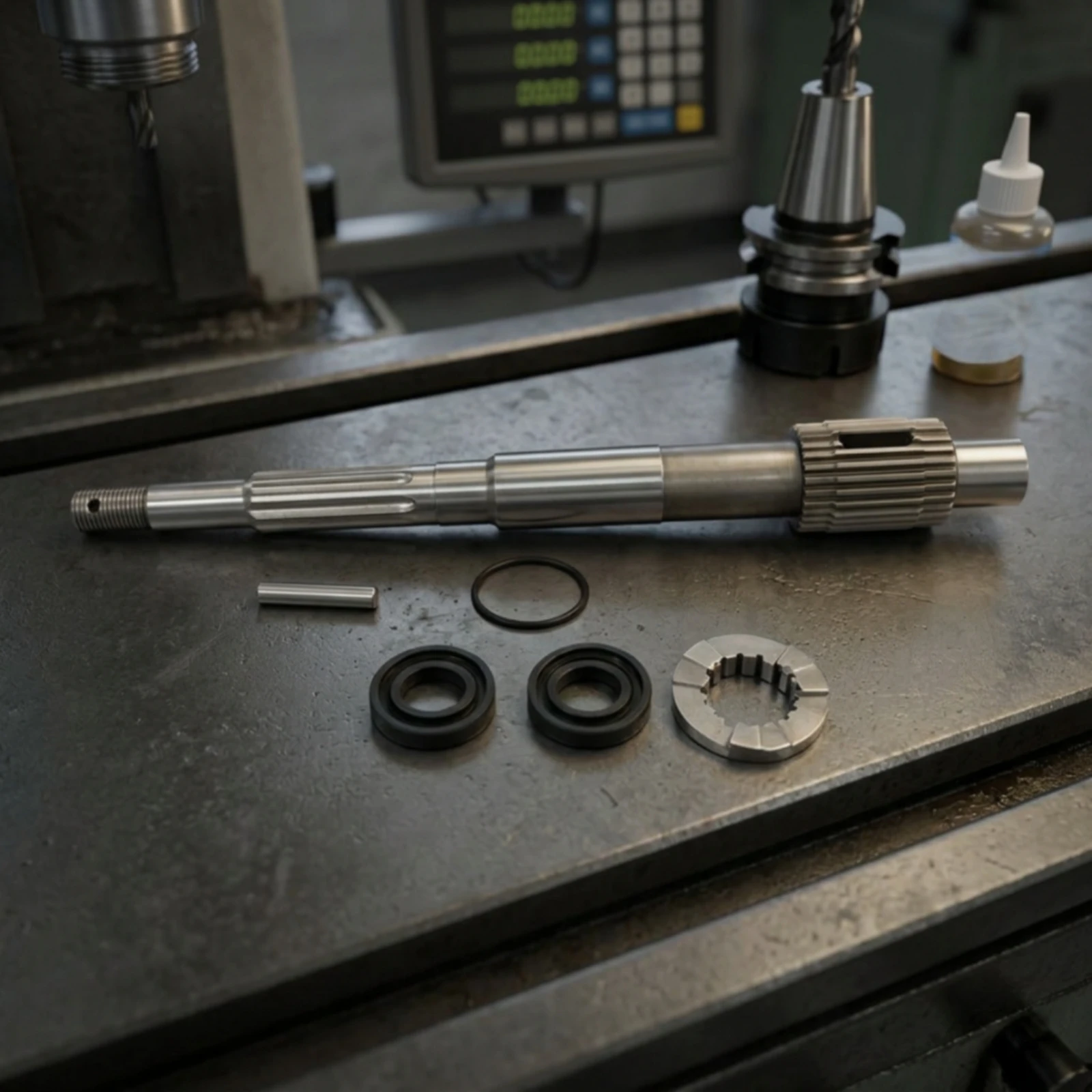 Propeller Shaft Kit Splined Propeller Shaft with Seals Repair Parts Direct Fit Hardware Upgrade for Mechanics