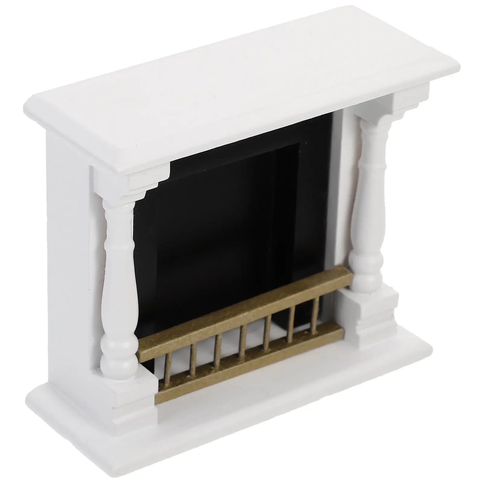 Mini House Wood Fireplace Crafted Miniature Furniture Ideal for Tiny Home Accessories DIY Decor and Photography