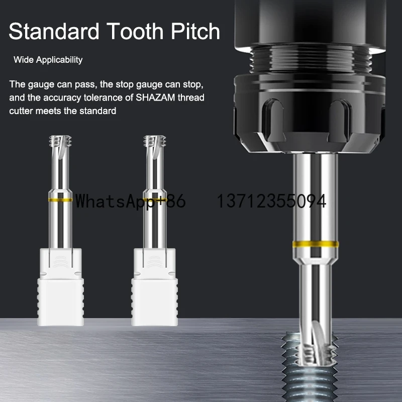 

HRC55 3-Teeth Thread Milling Cutter Tungsten Steel Carbide For Aluminium High Hardness Endmills CNC Machining Tools