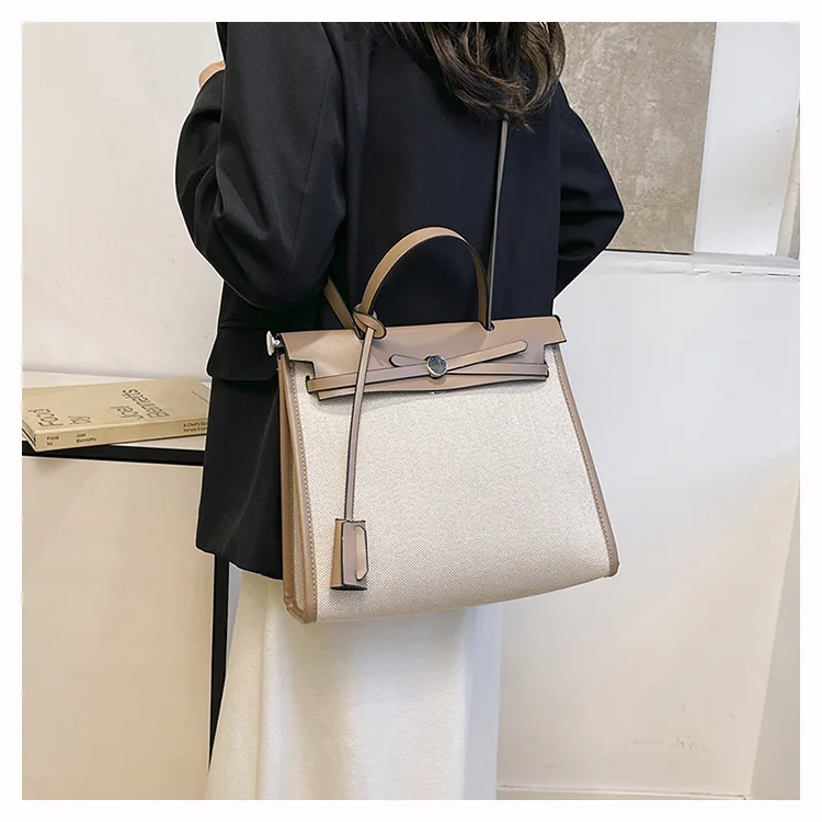 

2025 модная женская сумка-тоут с цветными блоками, стильная сумка через плечо с ремешком через плечо для ежедневного использования