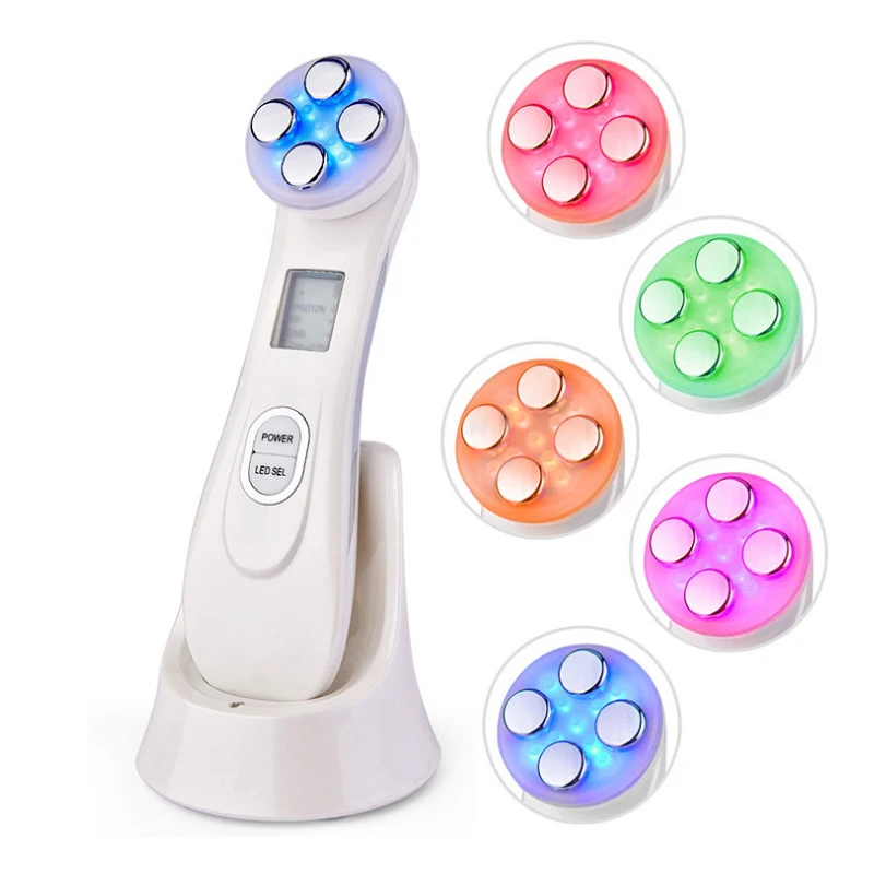 Gezichts Mesotherapie Elektroporatie Rf Radiofrequentie Led Foton Face Lifting Strakker Rimpelverwijdering Huidverzorging Gezichtsmassageapparaat