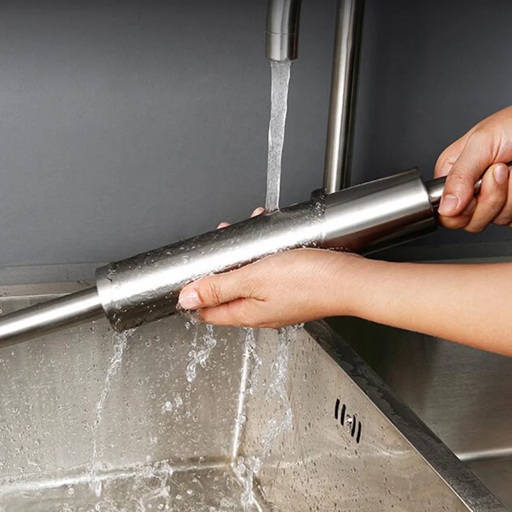 

1Pc Stainless Steel Rolling Pin Non-Stick Baking Tool Easy Storage Cleaning Ideal for Cookies Pie Fondant Ravioli Tortillas
