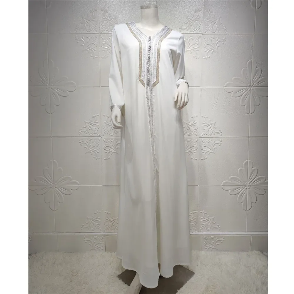 Ramadan muçulmano feminino cor sólida vestido longo 2 peças roupas islâmicas árabe abaya maxi robe vestido jalabiya dubai turco kaftan