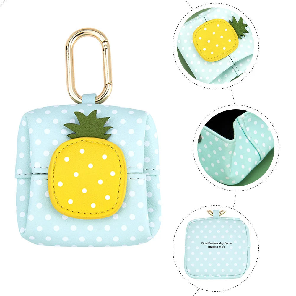 

Fruit Pattern Small Wallet Cute Cartoon Coin Pouch For Earbuds Headset Storage Travel Organizer Case Phone Accessories