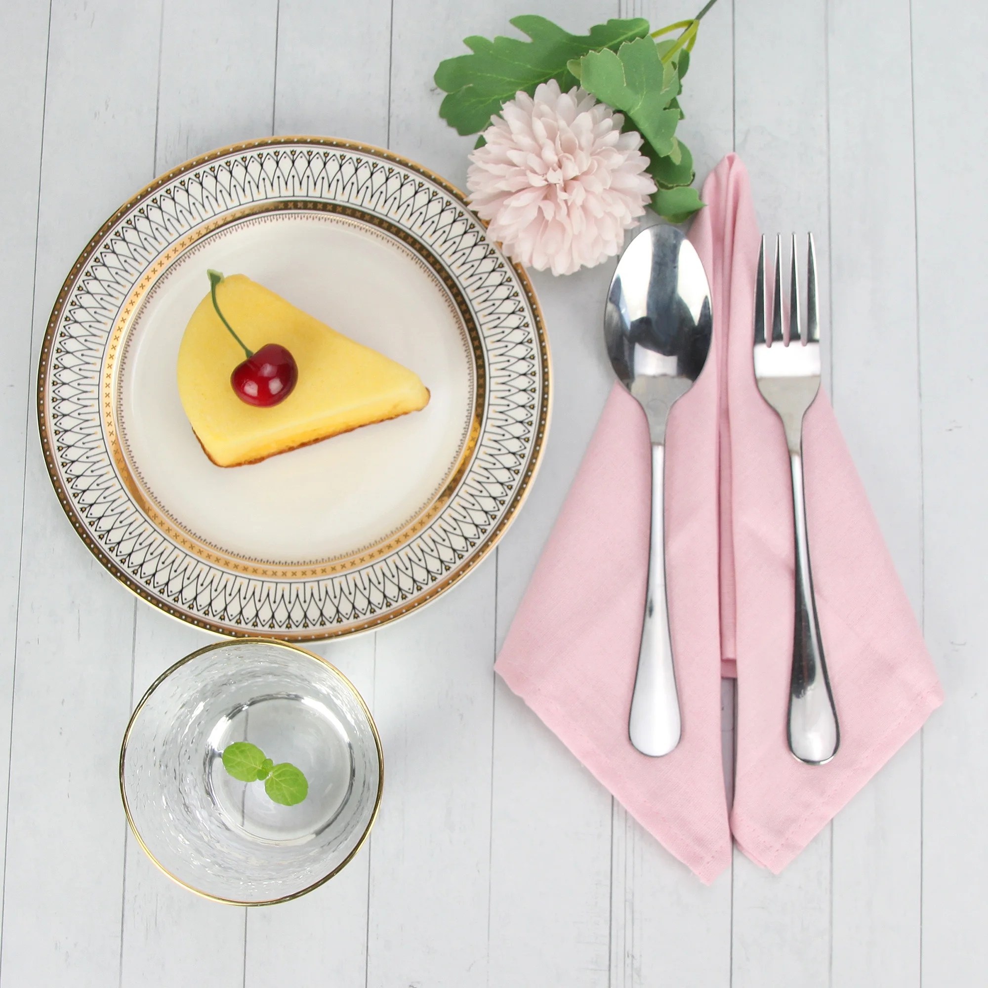Linen Napkin Set - Set of 12 PCS 40x40cm Cotton