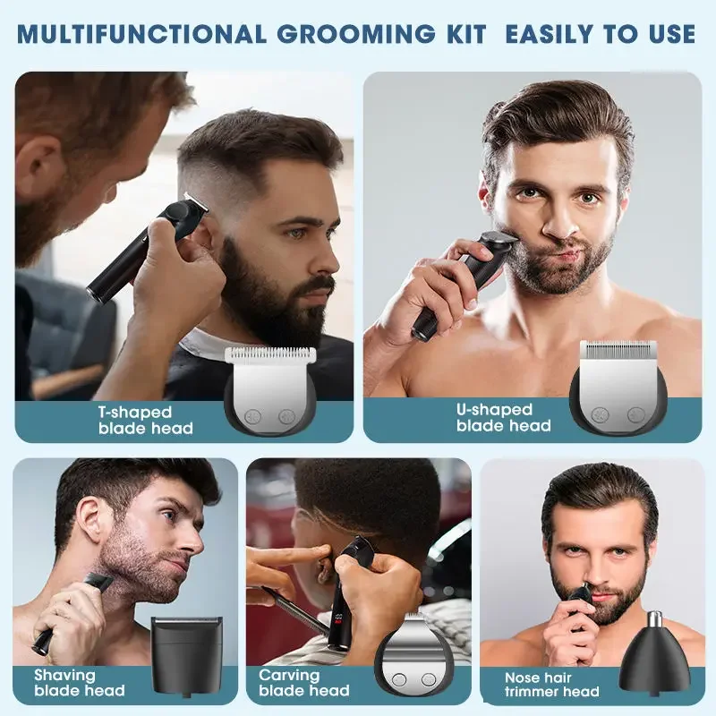 Beard Trimmer for Men Electric Razor, Hair Clippers and Trimmers Set, Shavers for Men, Mens Grooming Kit Mens Razors for Shaving