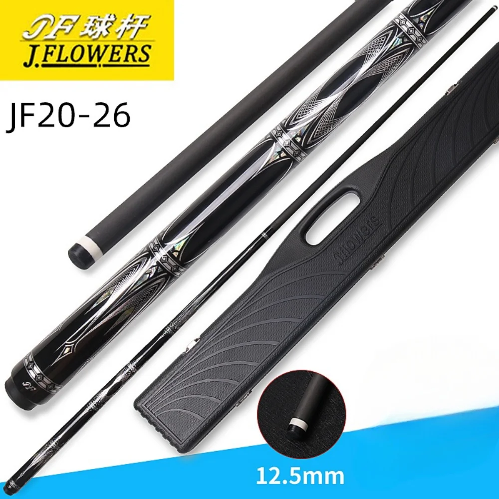 

J Flowers 58" JF20-26 Gold Oro/Platinum Armor Carbon Fiber Billiard Pool Cue Stick 12.5mm Set