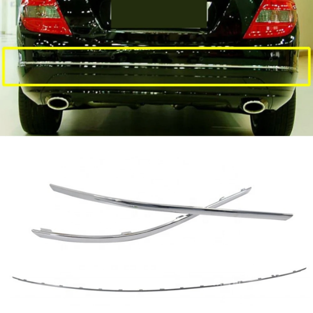 

Rear bumper Lower Lip Trim Molding Chrome A2048850921 A2128852874 A2048851021 For Mercedes-benz C-Class W204 C200 2008-2010