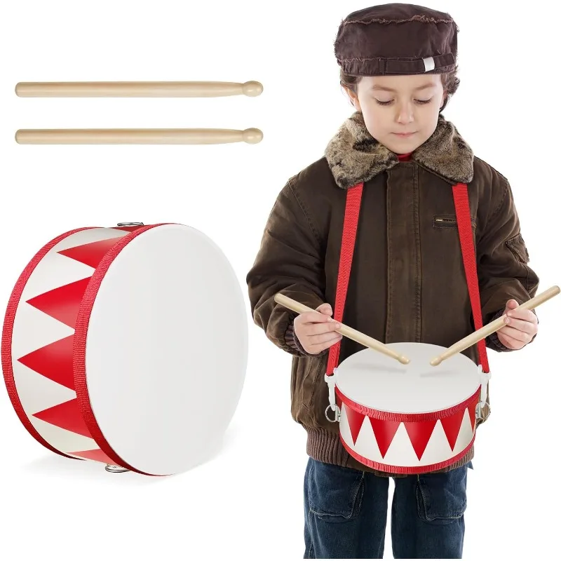 

Kids Drum Set 7.87 in , Wooden Toy Drum with Adjustable Sensory Musical Instrument Set for Toddlers Kids Baby Toy Gift