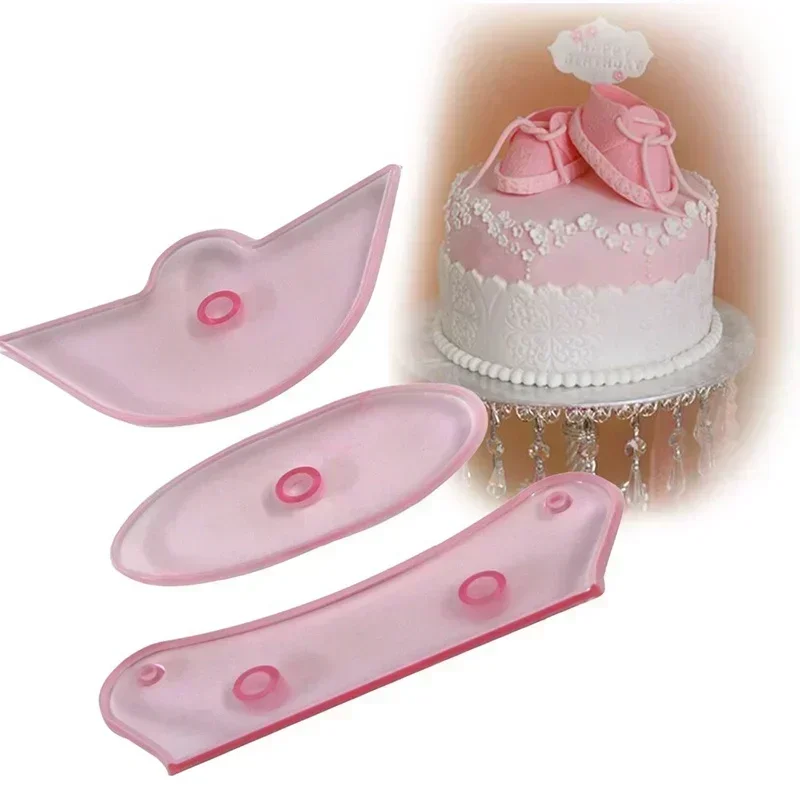 Cake Cutter 1 Set Baby Birthday Shoes Bootee Cookie Cake Fondant Decorating Plastic Cutter Mold Baking Pastry Fondant Tools