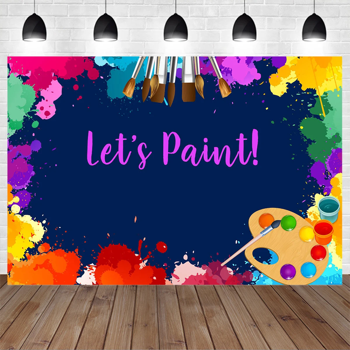 Painting Theme Party Decoration Photography Background Graffiti Color Backdrop Banner Baby Birthday Student School Studio Photo