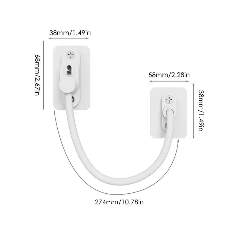Scratch-Resistant Window Limit Lock para gavetas e armários, Kids Safety Lock