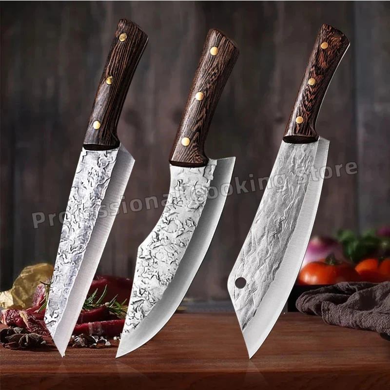 

Forged stainless steel meat cleaver boning knife butcher knife kitchen cooking tool fishing knife