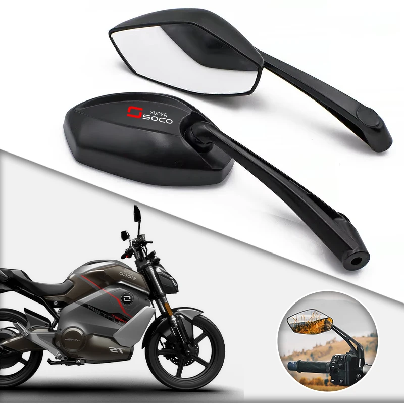 2pcs Motorcycle Modified Rearview Mirrors Alloy ABS Accessories For Super Soco CUx TC TCmax CPx TSx Titan Explorer SuperSoco