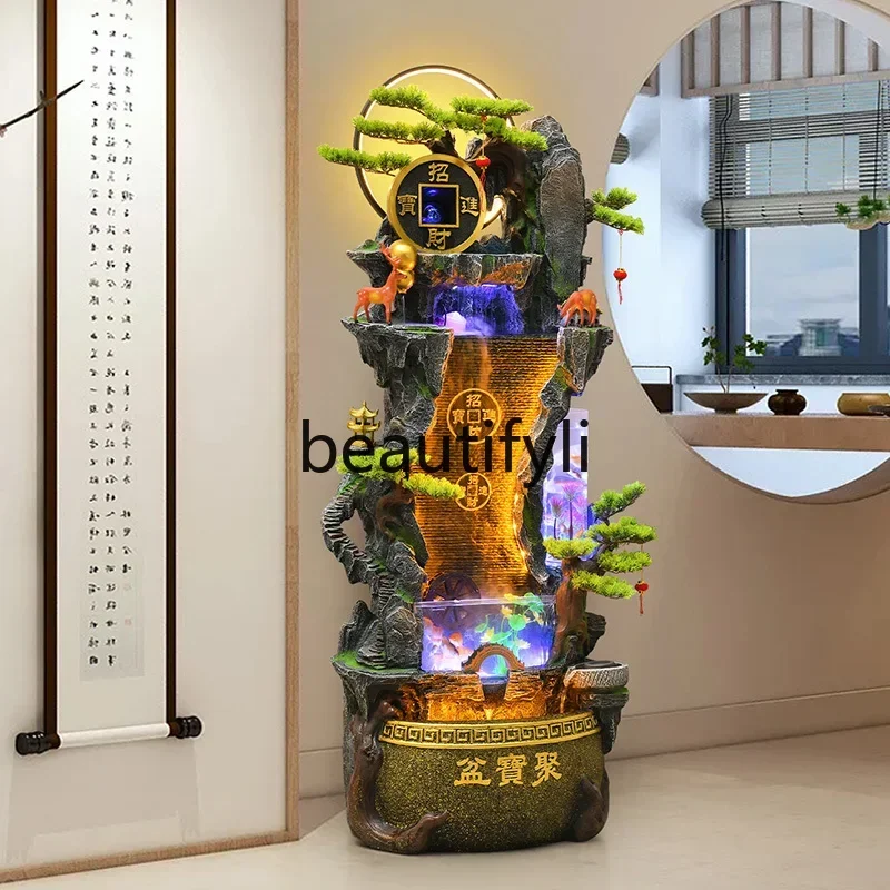 

ssK178 ss25 ss Lucky rockery flowing water cornucopia fish tank feng shui wheel floor ornament living room opening gift 25