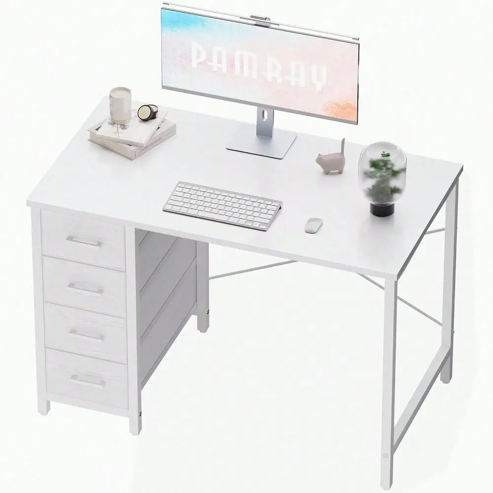 

Desk,Office Desk,32 Inch Computer Desk With 4 Drawers Small Office Desk Home Bedroom Study Writing Computer Table White,Compute
