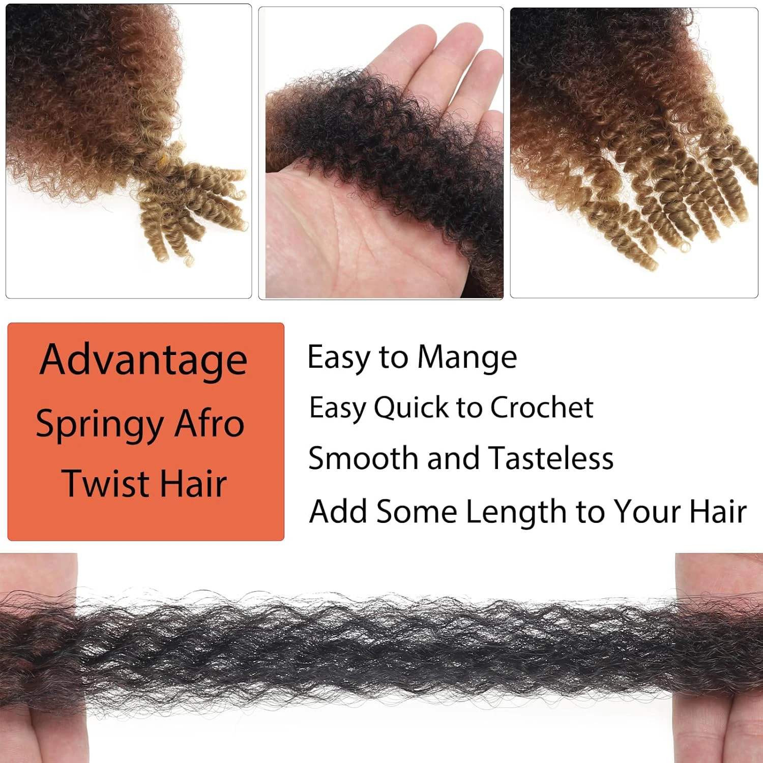 مارلي تويست تجديل الشعر 1-6 حزم نابض الأفرو تويست أومبير شقراء غريب مجعد تجديل الشعر الاصطناعية التفاف