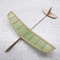 1Set Covering Film Hand-thrown Airplane DIY Assembled Wooden Glider Aircraft Length 410mm Wingspan 365mm Toys Model Plane