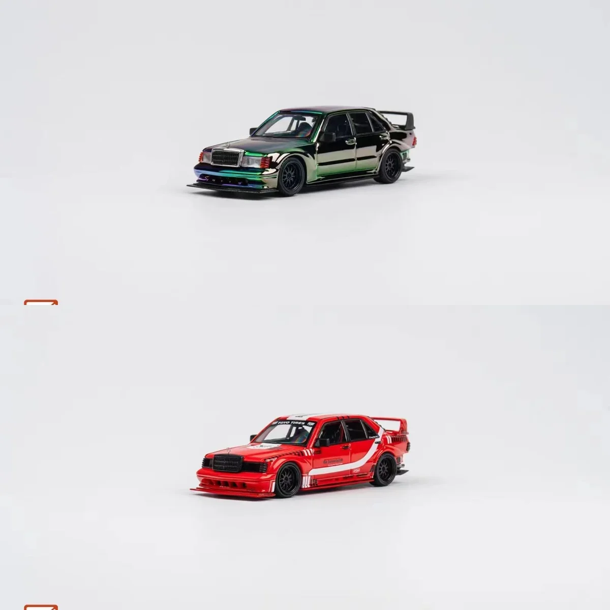 DCM 1:64 190E Redcolor/ Electroplated Diecast Model Car