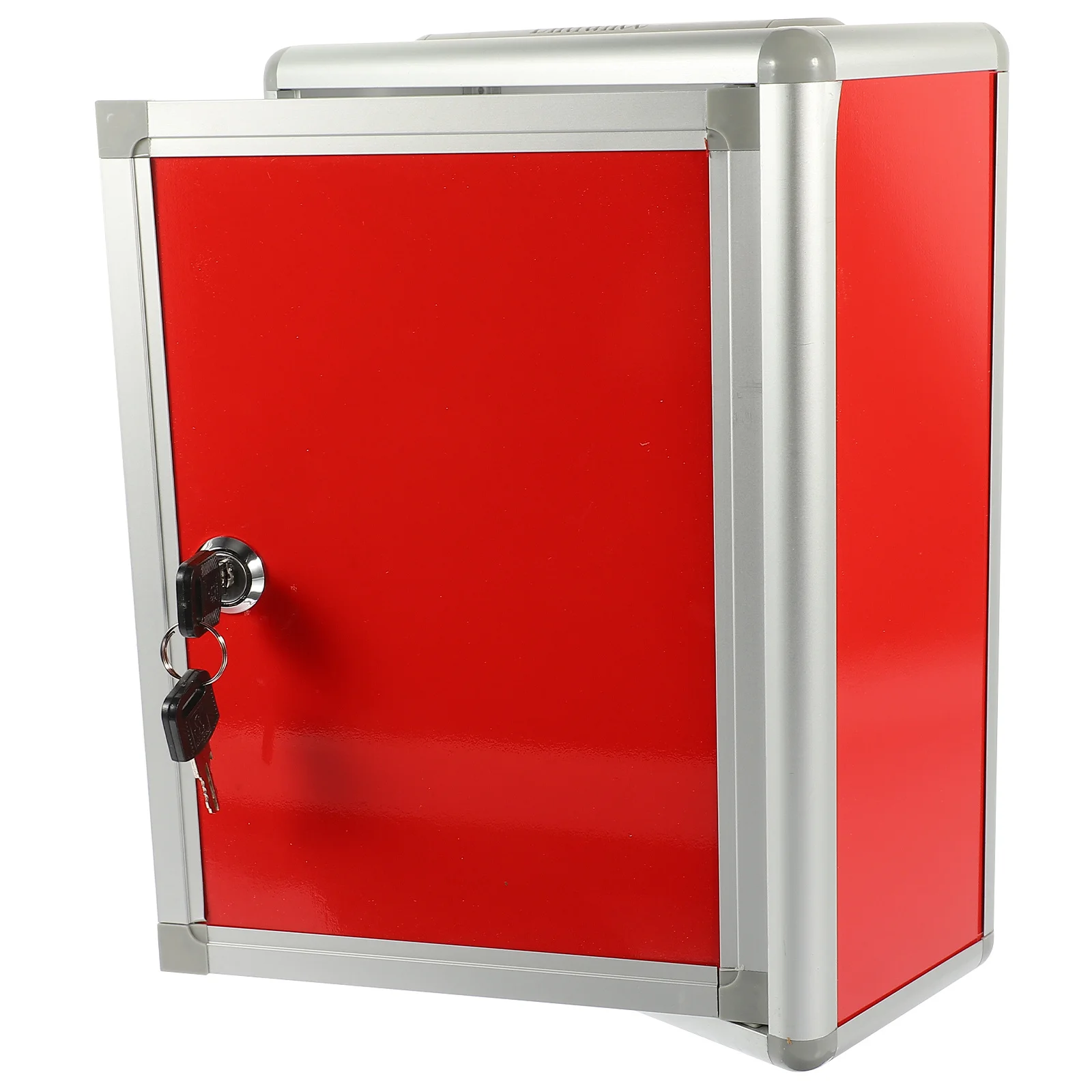 Wall Mount Mailbox Aluminum Alloy Locking Letter Box Suggestion Box Vintage Style for Office School Home Use Wall Mount Mailbox