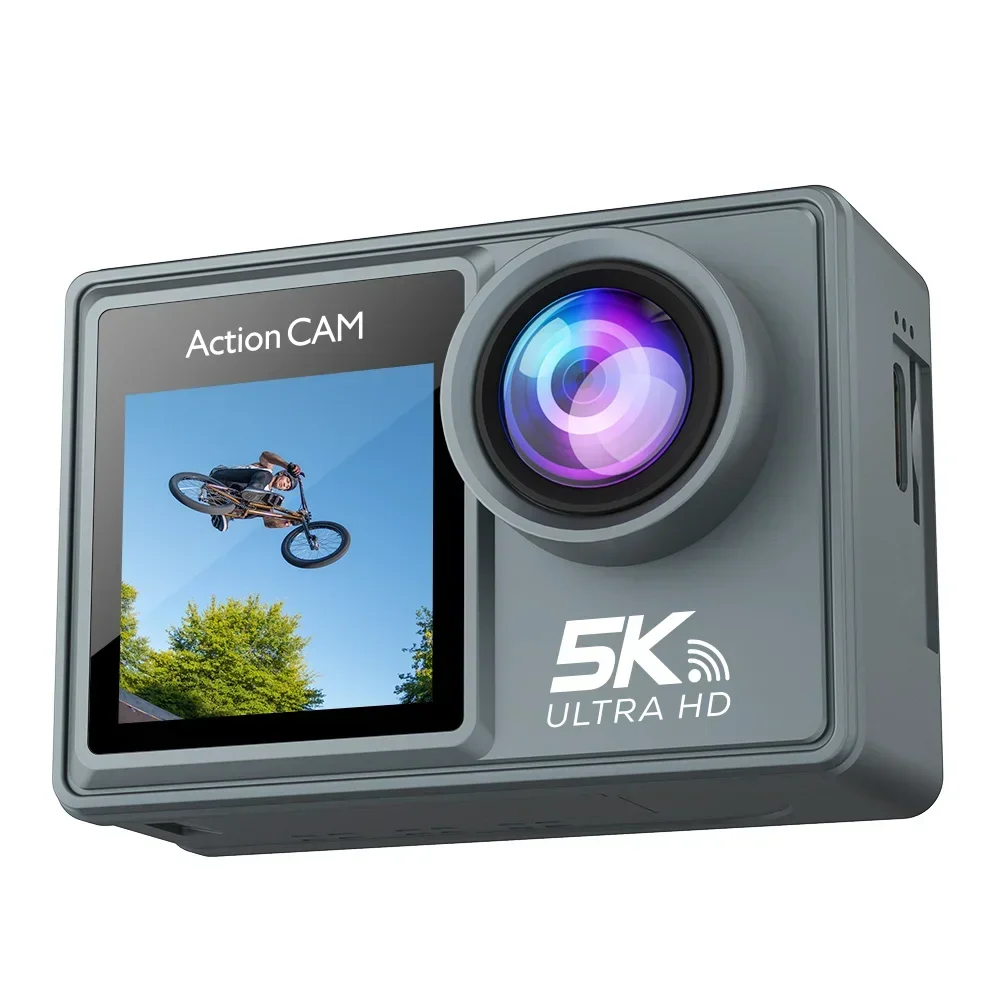 AKASO Go Pro 5k Sport Action Camera with Remote Pro Recording Youtuber Vlogging Waterproof Outdoor Cycling Helmet Video Camera