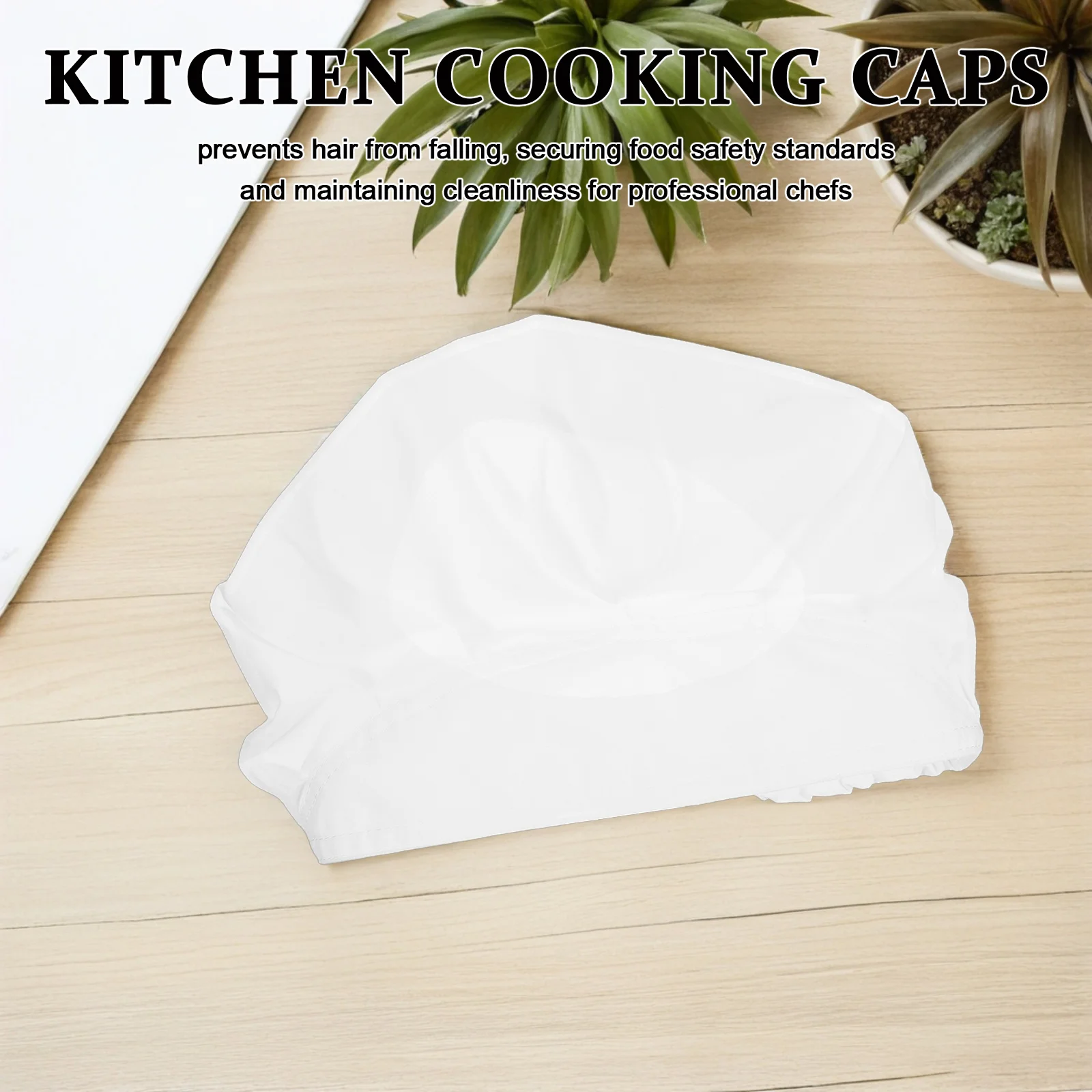 

2Pcs Chef Skull Caps Kitchen Cooking Hats Elastic Breathable White Washable Reusable Food Service Baking Culinary Work