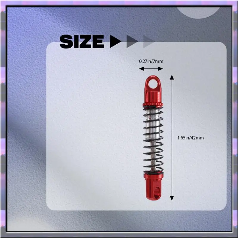 A49U Für WPL D12 RC Auto Metall Hinten Stoßdämpfer Dämpfer Mit Halterung Festen Sitz Upgrades Teile Zubehör